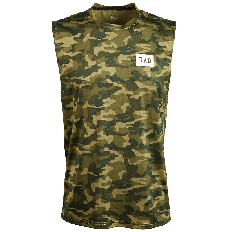 Ideology Men's Camo-Print Graphic Tank Top Green Size Large