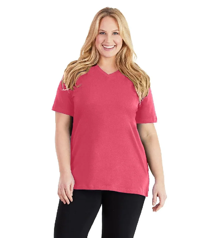 women's T-shirts for springStretch Naturals V-Neck Tee Classic Colors