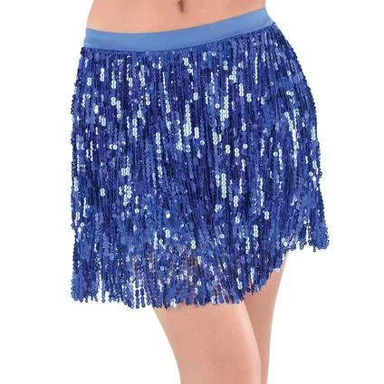 women's casual high-slit skirtsAdult Blue Sparkle Sequin Skirt | 1 ct