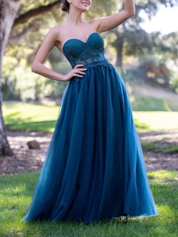 silk party dressesStrapless Beaded Blue/Green/Burgundy Lace Long Prom Dresses, Blue/Green/Burgundy Lace Formal Graduation Evening Dresses SP2750