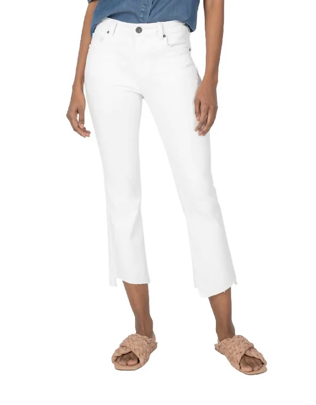 women's denim jeans for a timeless classic lookKelsey High Rise Ankle Flare Jeans In Optic White