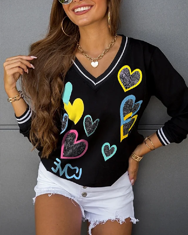 women's long sleeve tops with floral printsJulia Fashion - Women Fashion Long Sleeve Casual Tops