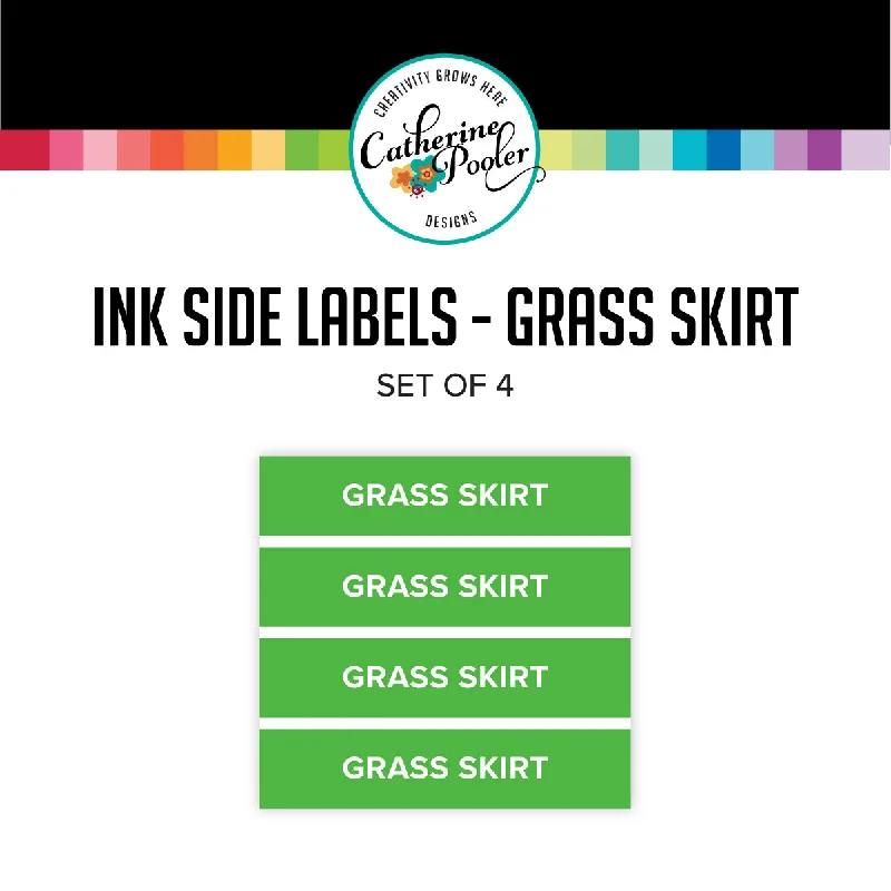 women's maxi skirtsGrass Skirt Ink Pad Side Labels