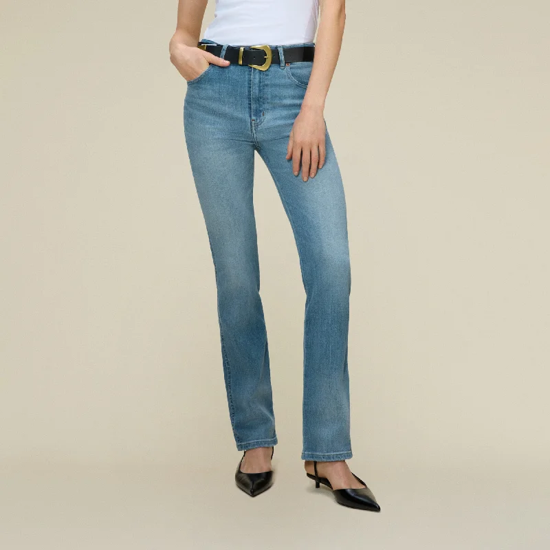 women's denim jeans with belt loopsMalena L Caspar Sin Damage - High Rise Straight Fit