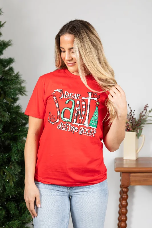 women's T-shirts with petite sizingRed Dear Santa Graphic Tee