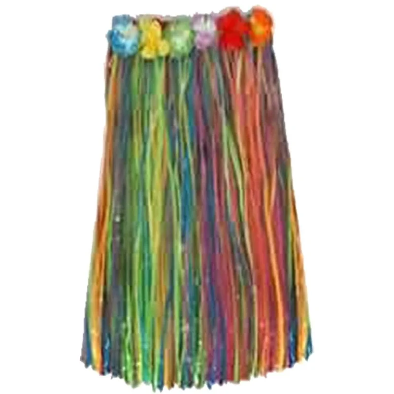 women's woven skirtsMulticolor Flowered Hawaiian Skirt for Adults