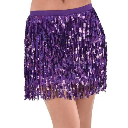 women's vintage leather skirtsAdult Purple Sparkle Sequin Skirt | 1 ct