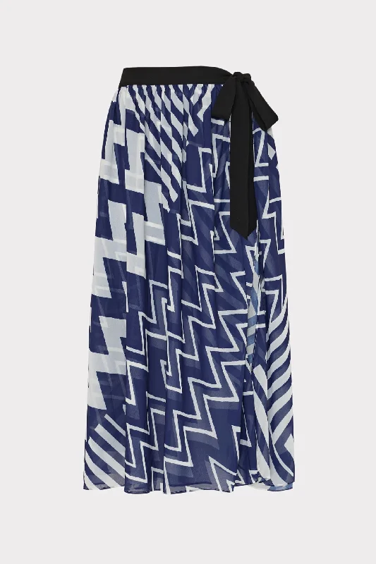 women's bodycon mini skirtsConvertible Patchwork Chevron Skirt