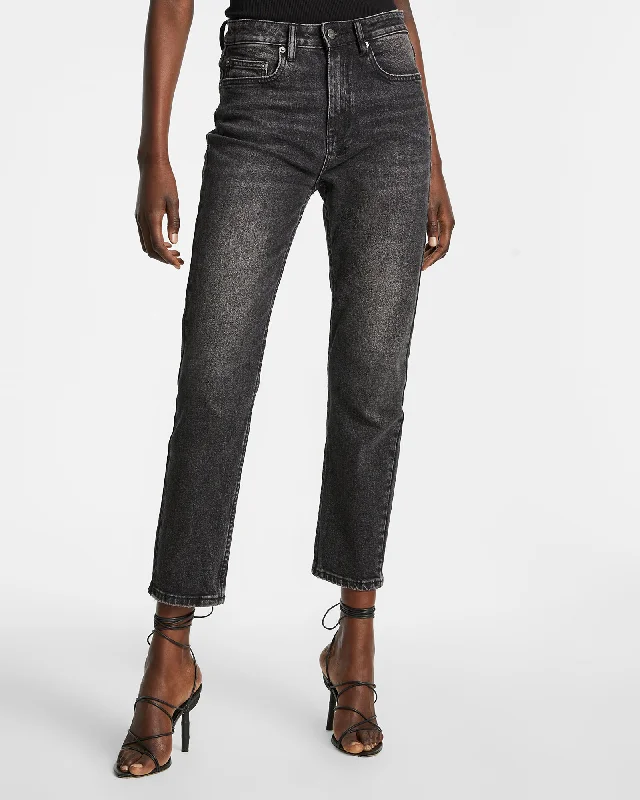 women's denim jeans with frayed edgesNINE O DIABLO