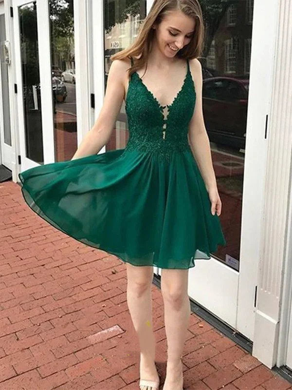 tulle party dressesCute V Neck Green Lace Short Prom Homecoming Dresses, Short Green Lace Formal Graduation Evening Dresses SP2440