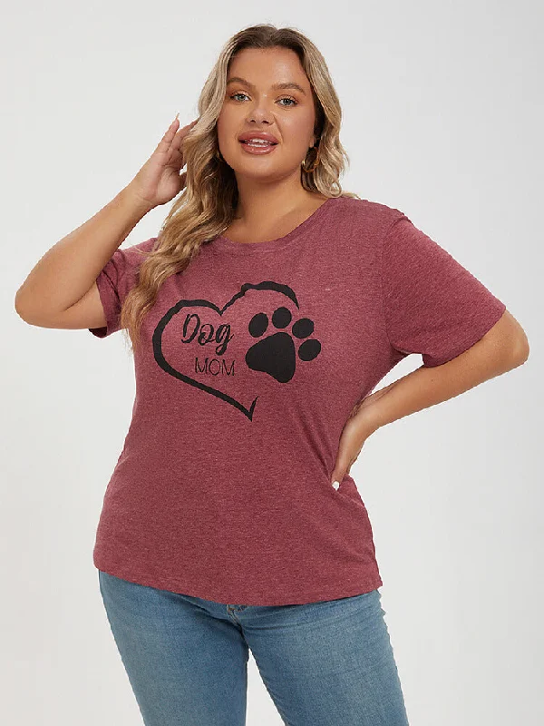 women's T-shirts with ethical sourcingPlus Red Dog Mom Graphic Tee