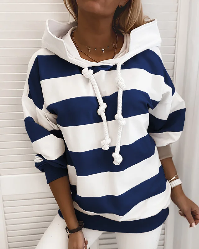 women's long sleeve tops made of cashmereJulia Fashion - Women Fashion Long Sleeve Casual Hooodies