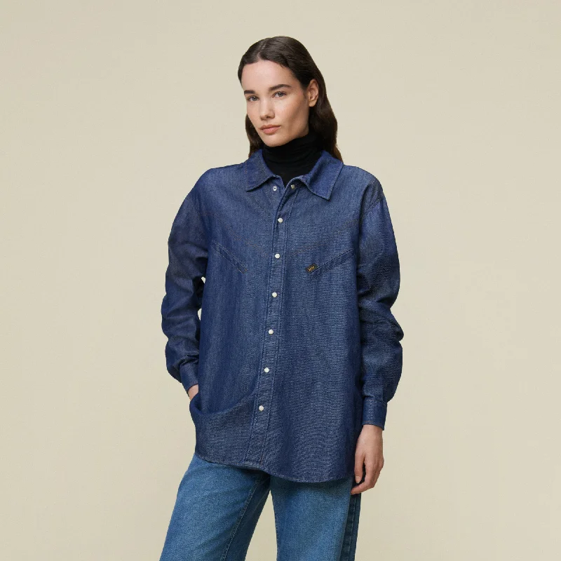 women's denim jeans with buttonsBandida Rinse Winter - Western Shirt