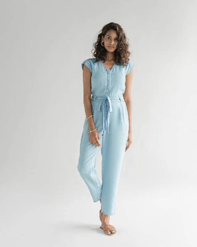 women's jumpsuits with high necksEVENING CHAI JUMPSUIT