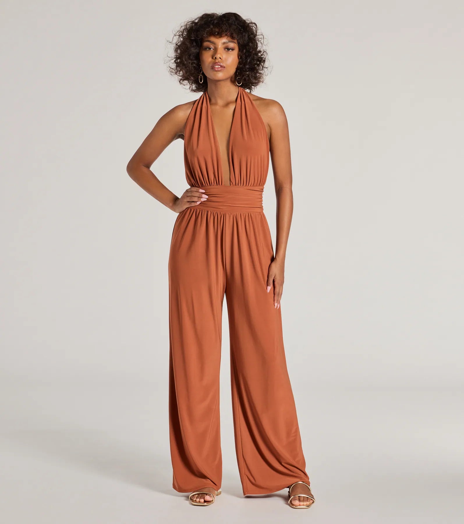 women's jumpsuits for lightweight designsRaise The Bar Wide-Leg Jumpsuit