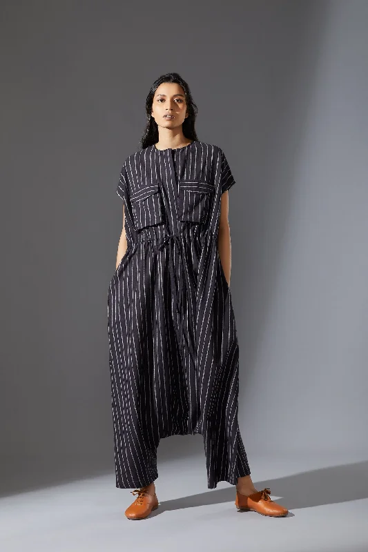 women's jumpsuits for fallMATI SAFARI JUMPSUIT-AWBLACK