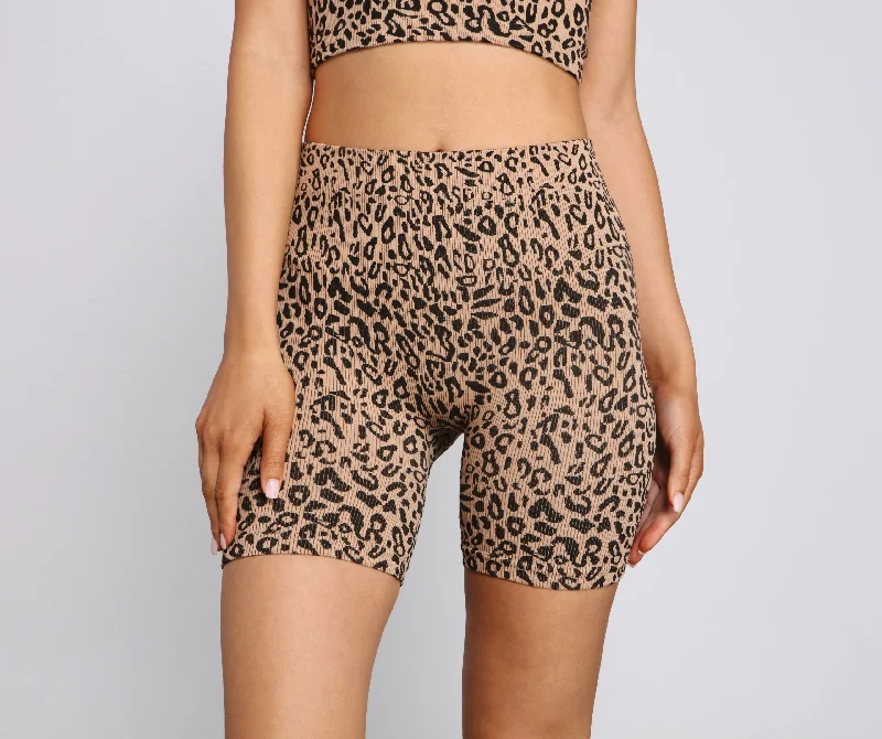 women's breathable shortsWild Thing Leopard Pajama Shorts