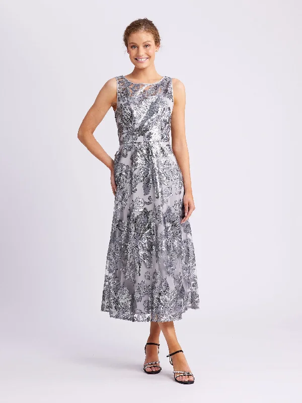 waist-cinching midi dressesLexi Sequin Midi Dress