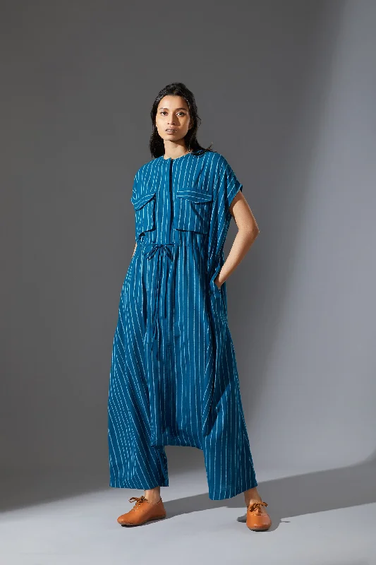 women's jumpsuits for partiesMATI SAFARI JUMPSUIT-AWBLUE