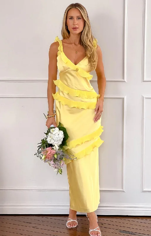 affordable maxi dressesEvan Yellow Maxi Dress