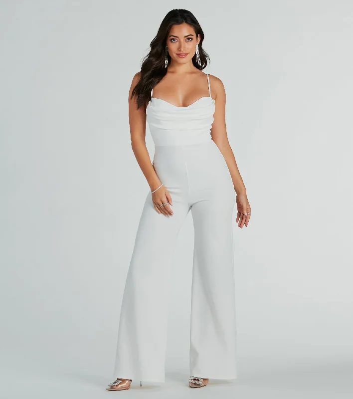 women's jumpsuits for travelEffortless Moments Crepe Wide-Leg Jumpsuit