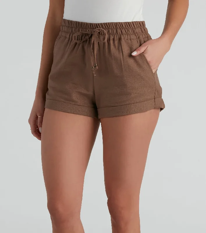 women's below-the-knee shortsEffortless Summer Days Cuffed Shorts