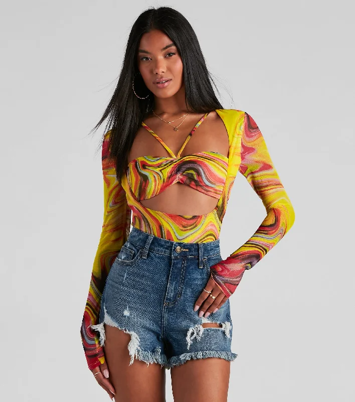 Bring The Trendy Vibes Mesh Bodysuit