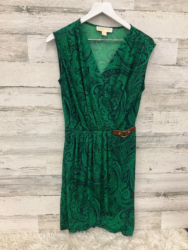 polyester midi dressesDress Casual Midi By Michael By Michael Kors In Green, Size: S