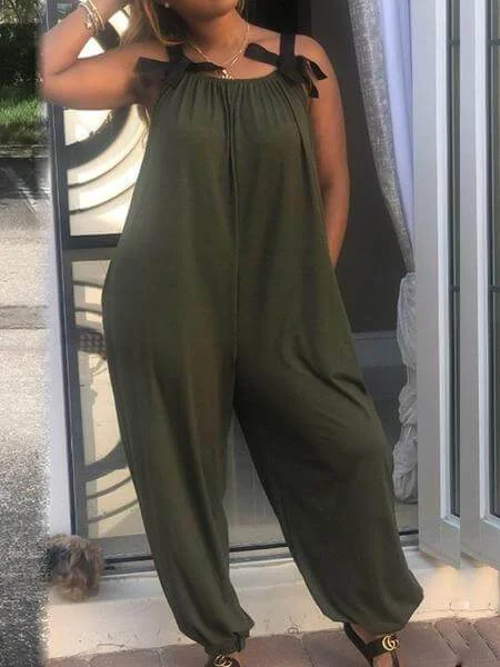 women's cropped jumpsuitsSleeveless Slouchy Jumpsuit