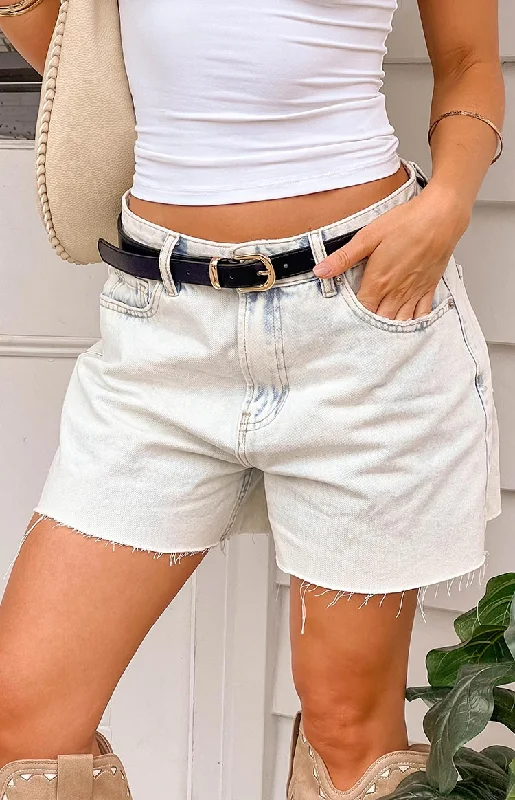 women's reversible shortsAnnette Acid Wash Denim Shorts