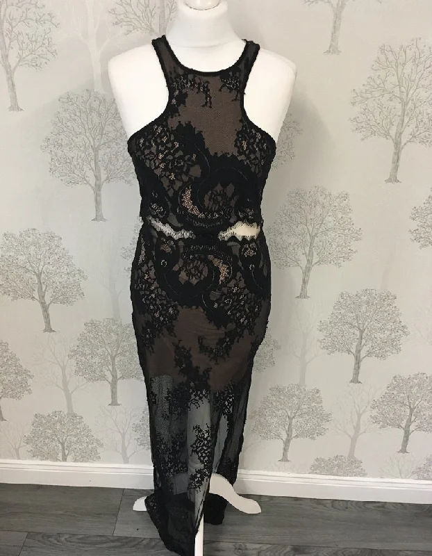 maxi dresses with keyhole backsJordyn Black Lace Racer Back Maxi Dress