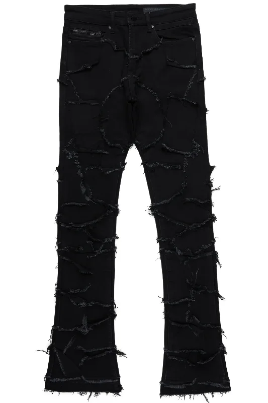 women's high-waisted pantsBoys Arturo Black Stacked Flare Jean