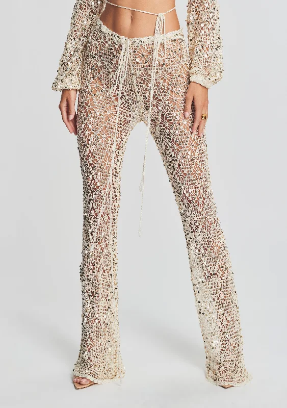 women's timeless pantsBrendi Sequin Crochet Pant