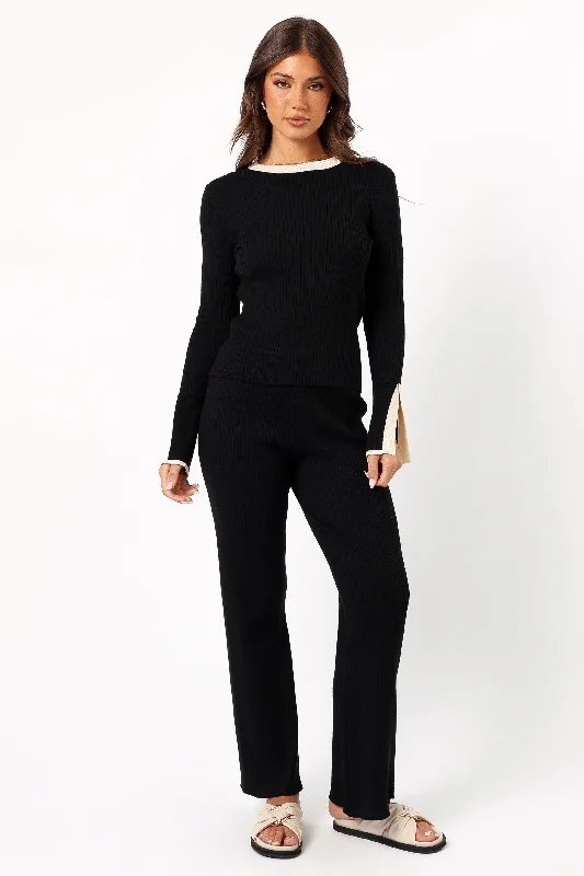 women's party pantsLizbeth Knit Pant - Black