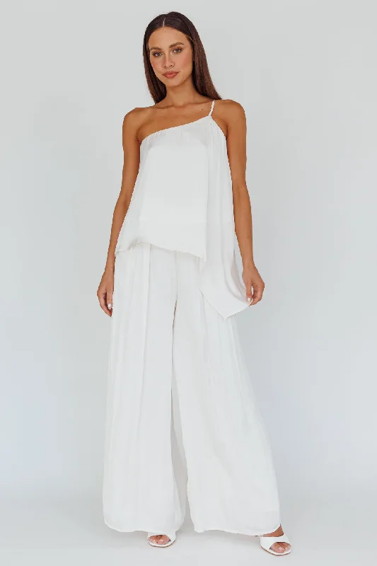 women's hot pantsPollina Wide Leg Pants Cream