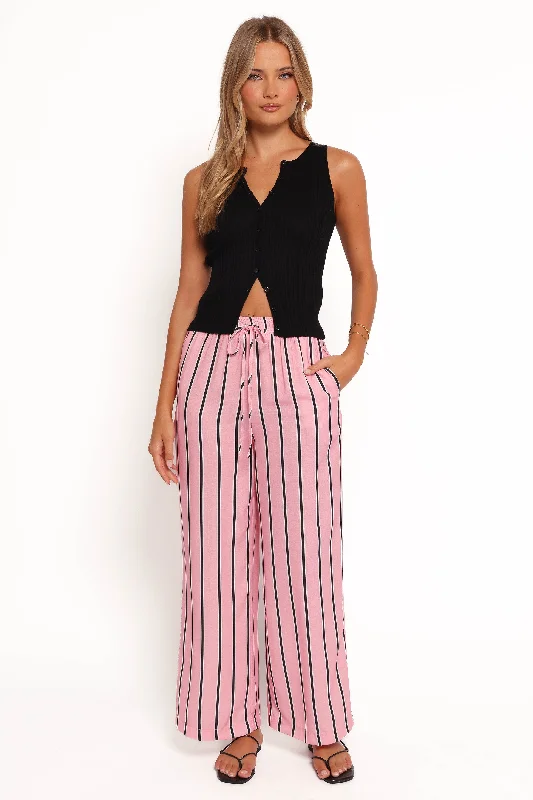 women's designer pantsSamara Pant - Pink Stripe