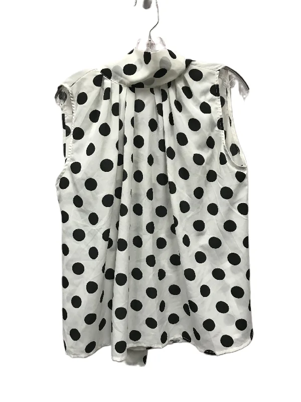 women's tops for those who love to shop for unique findsBlack Top Sleeveless By polka dot , Size: 3x