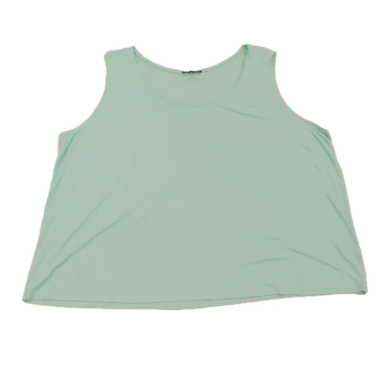 women's tops for those who want to invest in timeless piecesBlue Top Sleeveless Basic By Eileen Fisher, Size: 2x