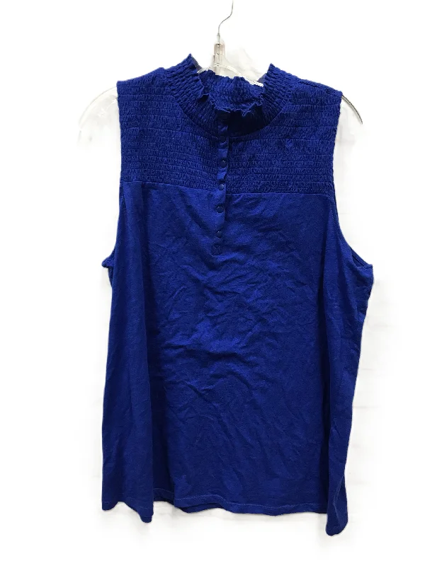 women's tops for those who want to stay updated with the latest fashion trendsBlue Top Sleeveless By Torrid, Size: 1x