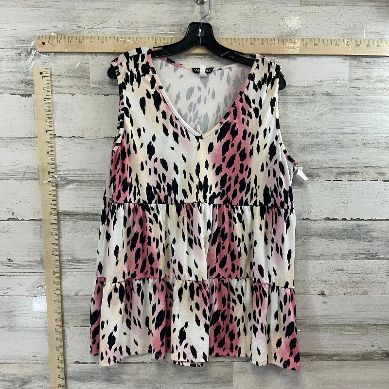 women's tops that offer a perfect blend of style, comfort, and affordabilityCream Top Sleeveless Heimish Usa, Size 2x