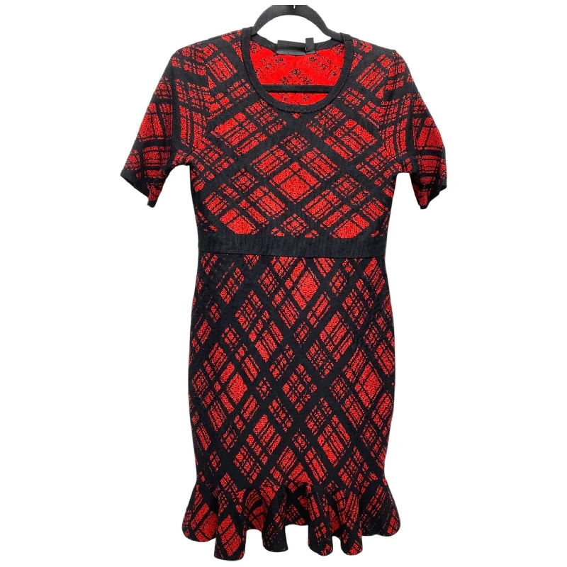 women's smart casual dressesDress Casual Short By Nina Leonard In Plaid Pattern, Size: S