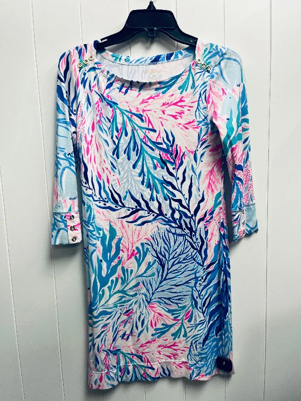 women's eco-friendly dressesDress Designer By Lilly Pulitzer In Blue & Pink, Size: Xs