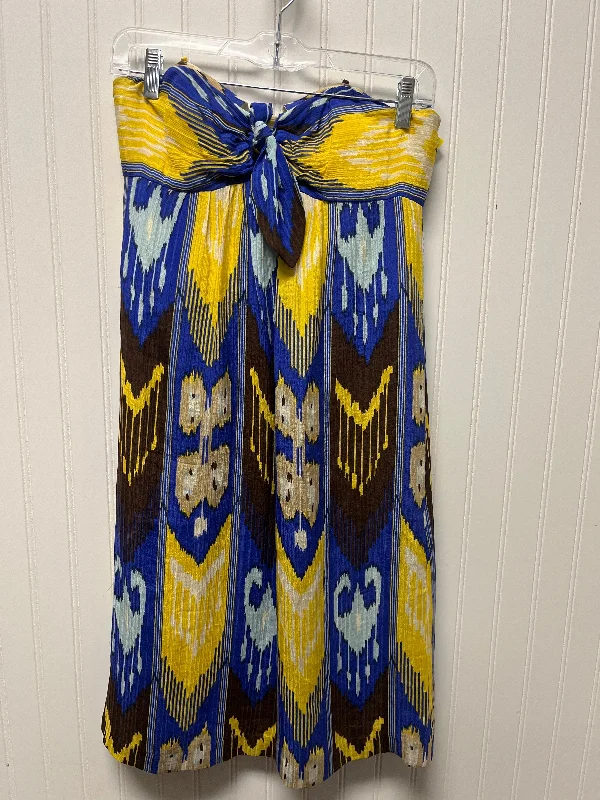 women's velvet dressesDress Designer By Tory Burch In Blue & Yellow, Size: S