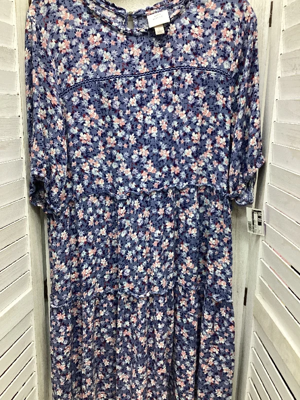 women's long-sleeved dressesFloral Print Dress Casual Short Knox Rose, Size L