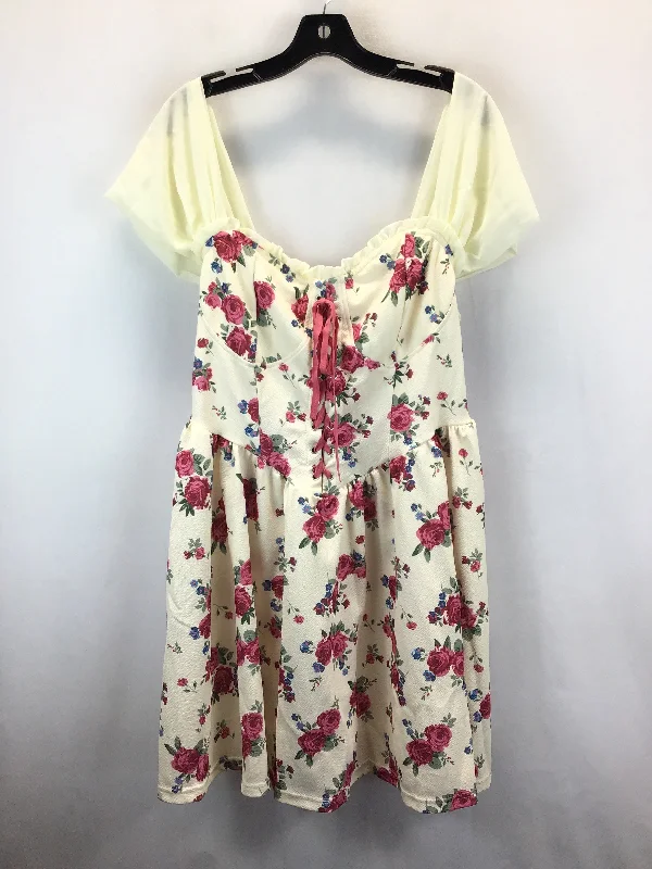 women's tall dressesFloral Print Dress Casual Short Shein, Size 1x