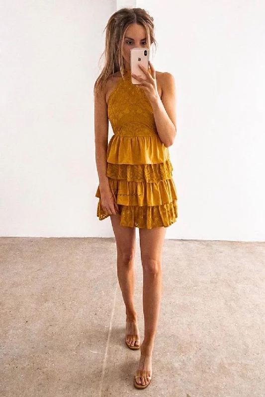 women's lightweight dressesJackie Dress - Mustard