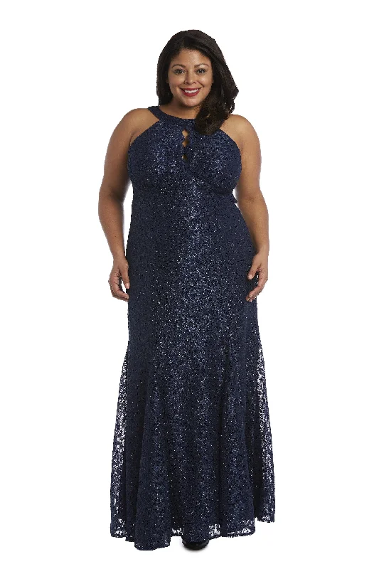 Formal Dress for Theme Park EventsNightway Long Plus Size Lace Formal Dress 21713W