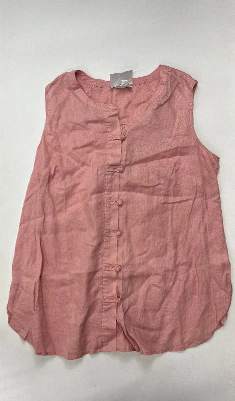 women's tops for those who want to stay warm and stylish during colder weatherPeach Top Sleeveless J Jill, Size 1x