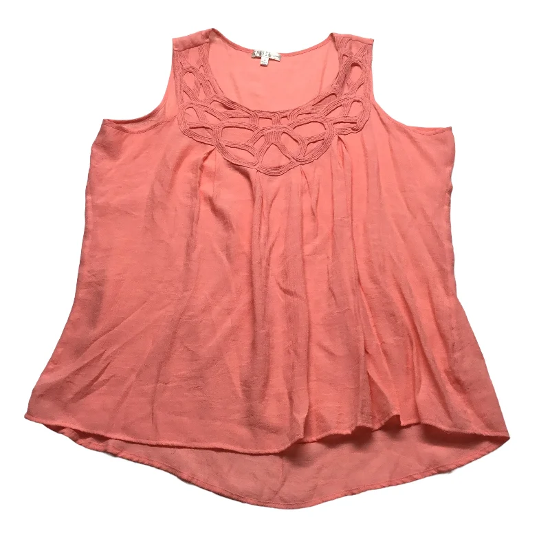 women's tops with bell sleevesPink Top Sleeveless Spense, Size 1x