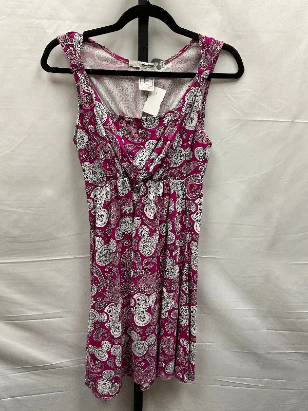 women's stretchy dressesPink & White Dress Casual Short Walt Disney, Size M